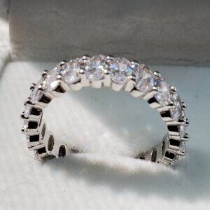 white crystal ring Size 9